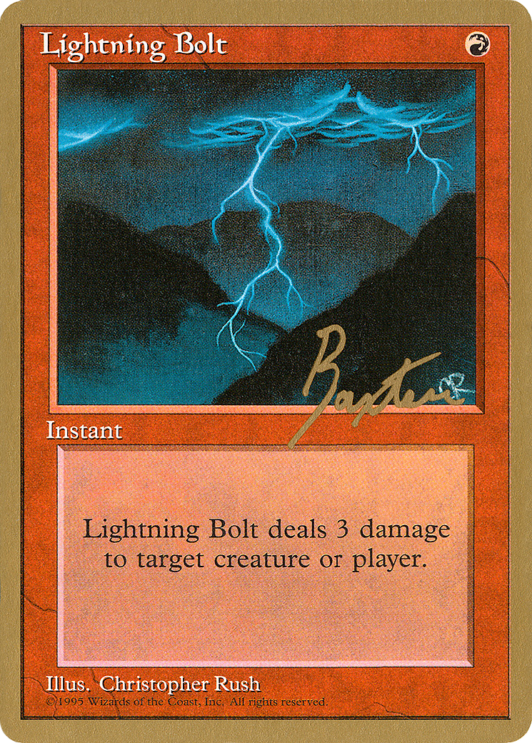 Lightning Bolt - 1996 George Baxter (4ED) (WCD-) - Pro Tour Collector Set