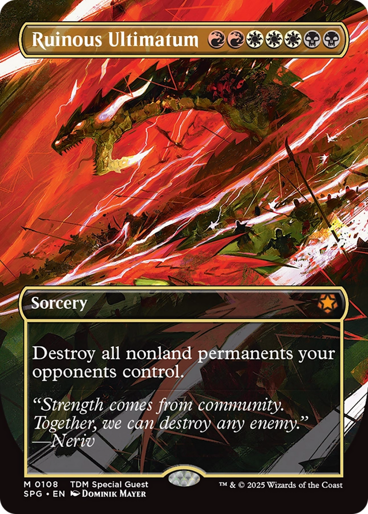 Ruinous Ultimatum (Borderless) (SPG-108) - Special Guests (Borderless) Foil