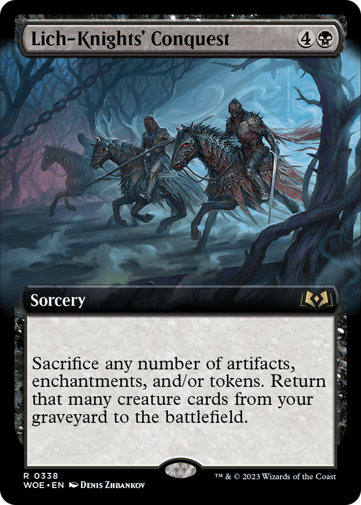 Lich-Knights' Conquest (Extended Art) (WOE-338) - Wilds of Eldraine: (Extended Art)
