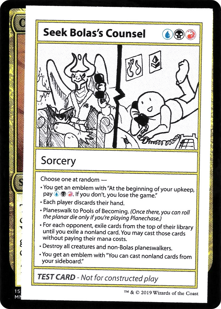 Seek Bolas's Counsel (No PW Symbol) (CMB1-098) - Mystery Booster Playtest Cards 2021