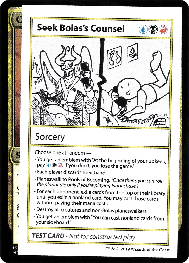 Seek Bolas's Counsel (No PW Symbol) (CMB1-098) - Mystery Booster Playtest Cards 2021