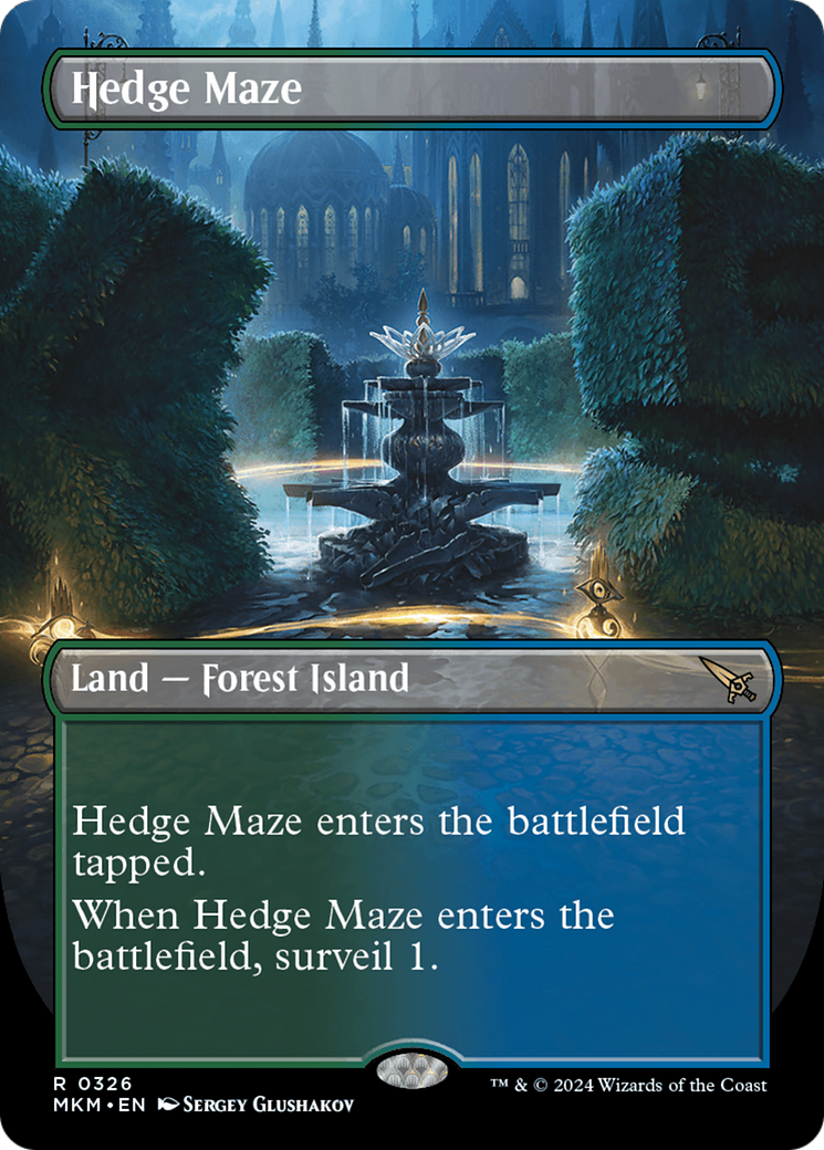 Hedge Maze (Borderless) (MKM-326) - Murders at Karlov Manor (Borderless) Foil