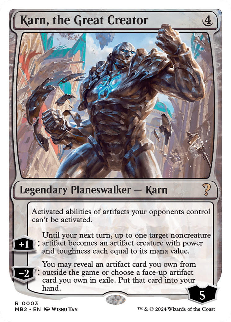 Karn, the Great Creator (White Border) (MB2-003) - Mystery Booster 2