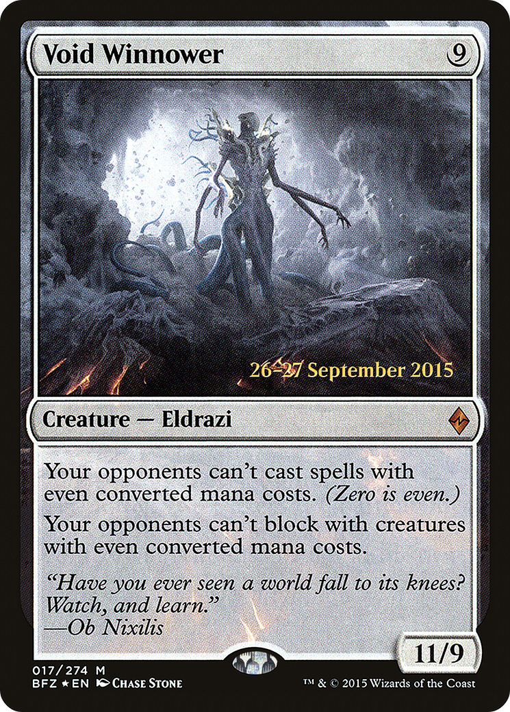 Void Winnower (PRE-017) - Battle for Zendikar Promos Foil