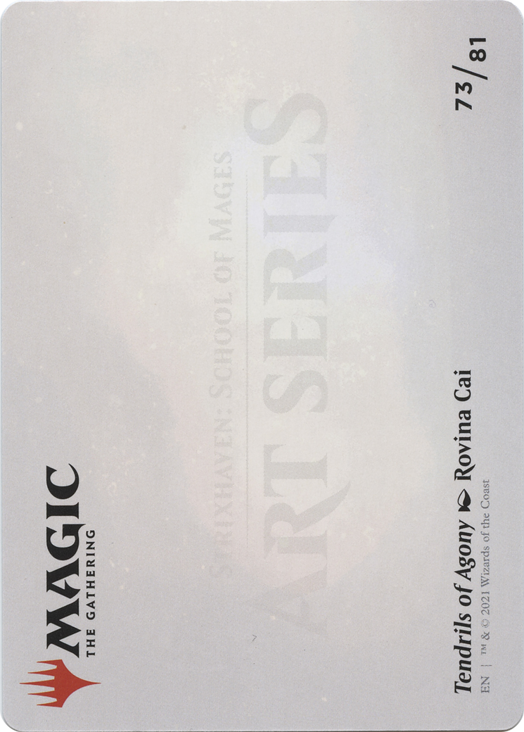 Tendrils of Agony // Tendrils of Agony (ASTX-073) - Strixhaven Art Series (Borderless) Foil