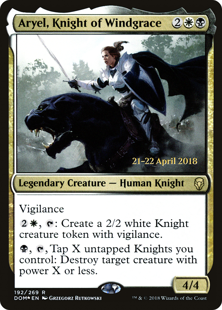 Aryel, Knight of Windgrace (PRE-192) - Dominaria Promos Foil