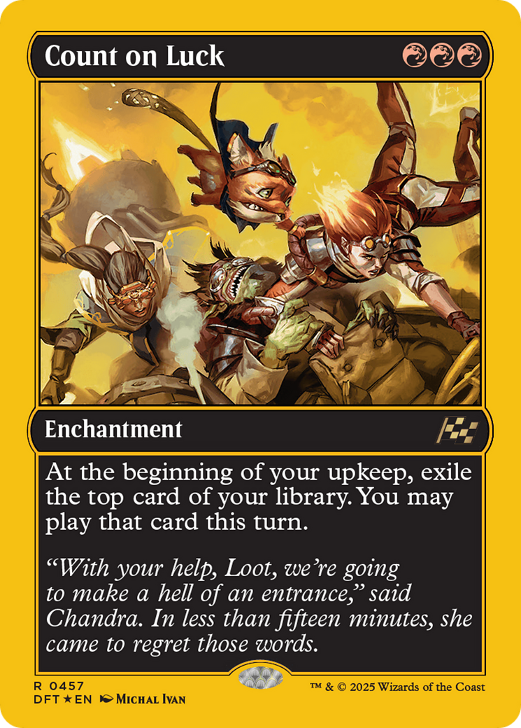 Count on Luck (First-Place Foil) (DFT-457) - Aetherdrift: (enchantment) Foil