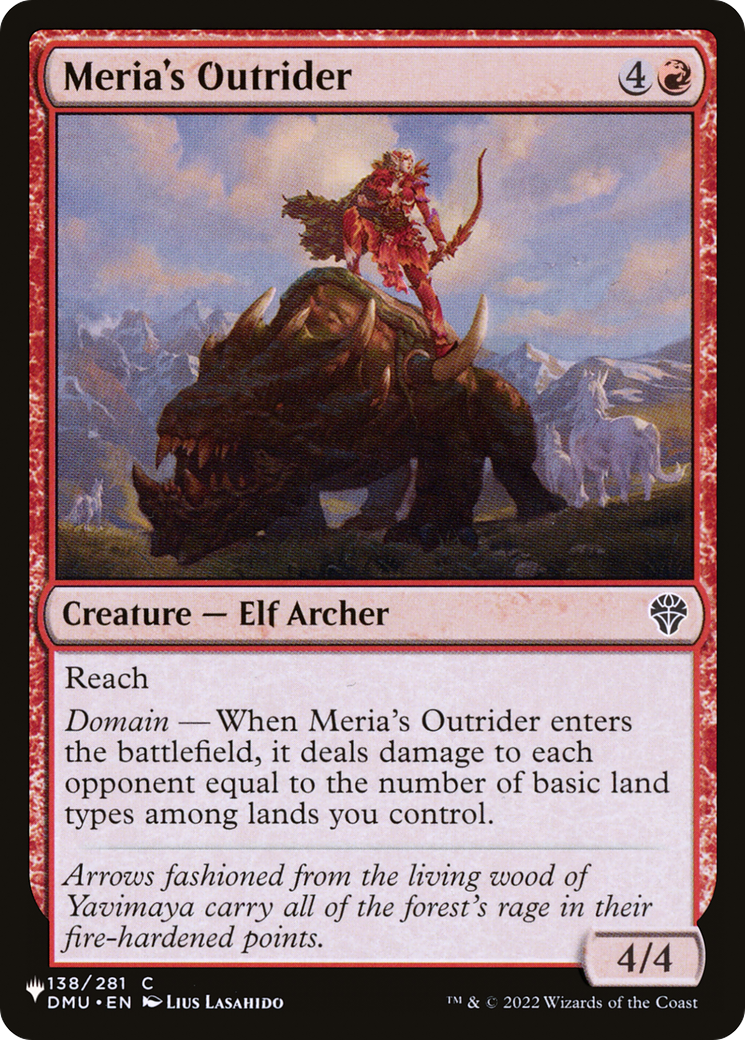 Meria's Outrider (LIST-138/281) - The List