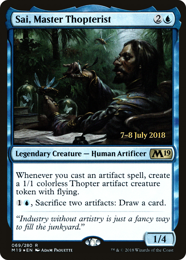 Sai, Master Thopterist (PRE-069) - Core Set 2019 Promos Foil