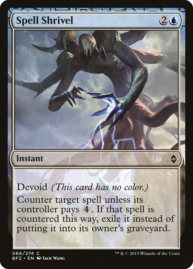 Spell Shrivel (BFZ-066) - Battle for Zendikar: (devoid)