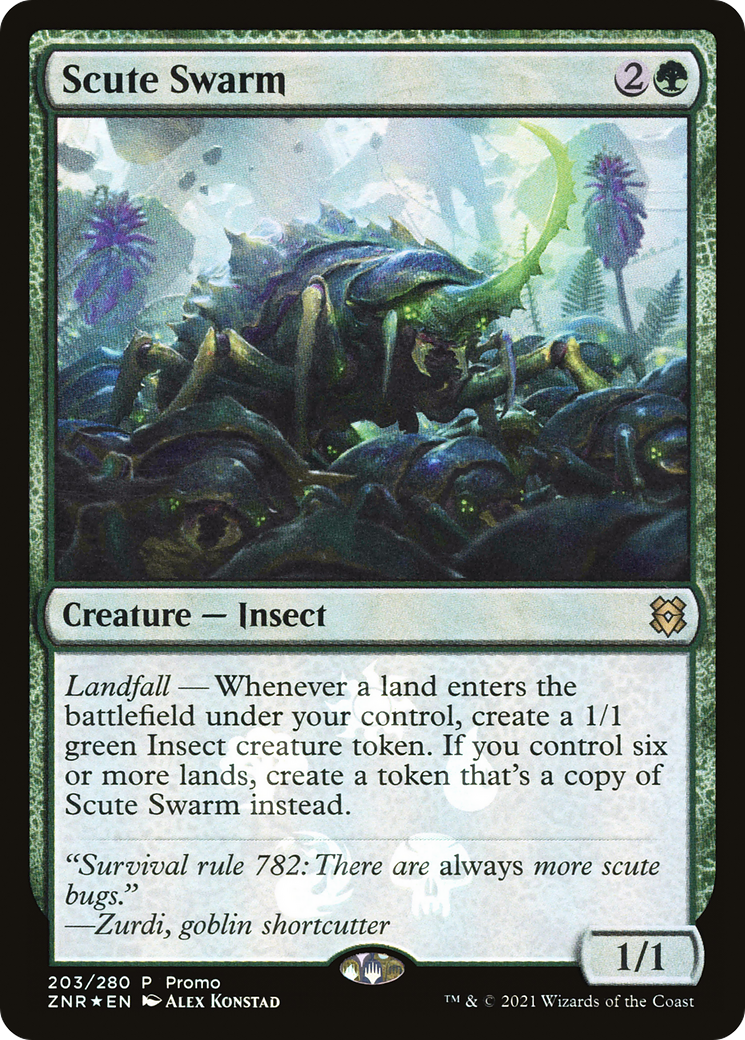 Scute Swarm (MEDIA-203) - Zendikar Rising Promos Foil