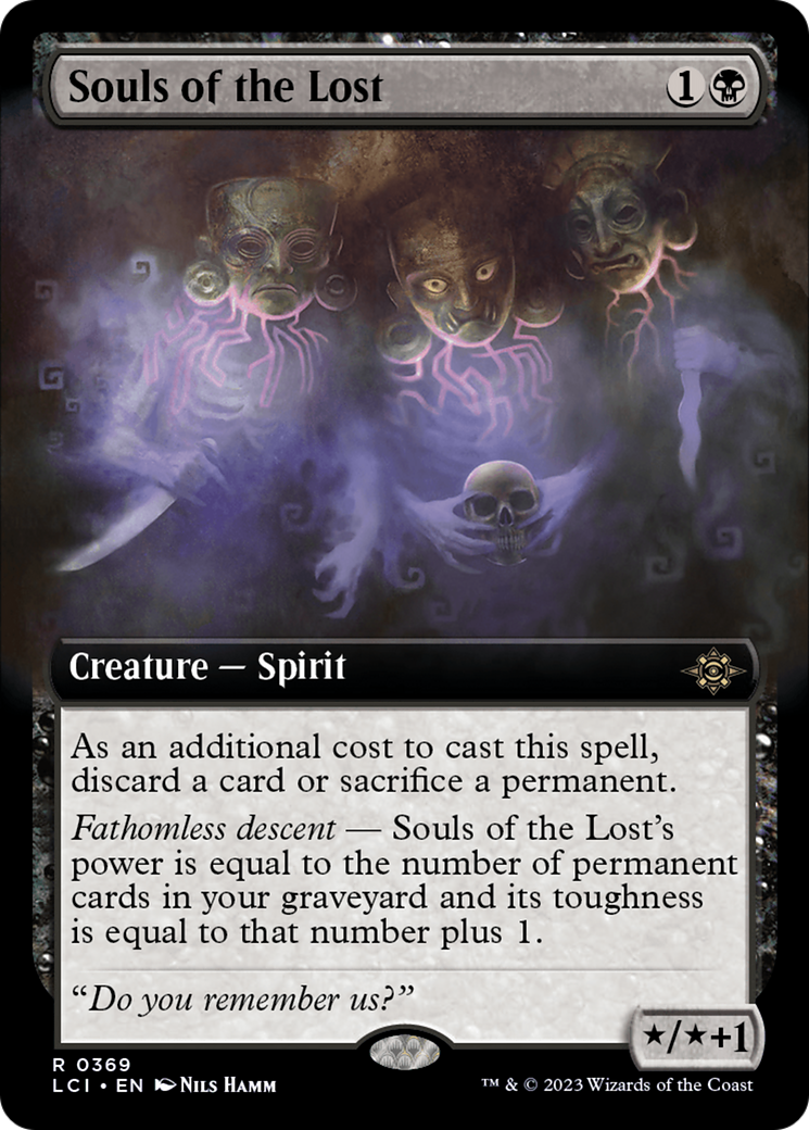 Souls of the Lost (Extended Art) (LCI-369) - The Lost Caverns of Ixalan: (Extended Art) Foil