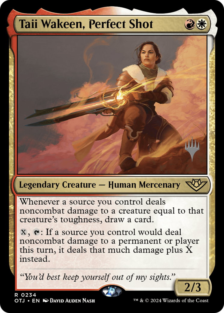 Taii Wakeen, Perfect Shot (Promo Pack) [Outlaws of Thunder Junction Promos]