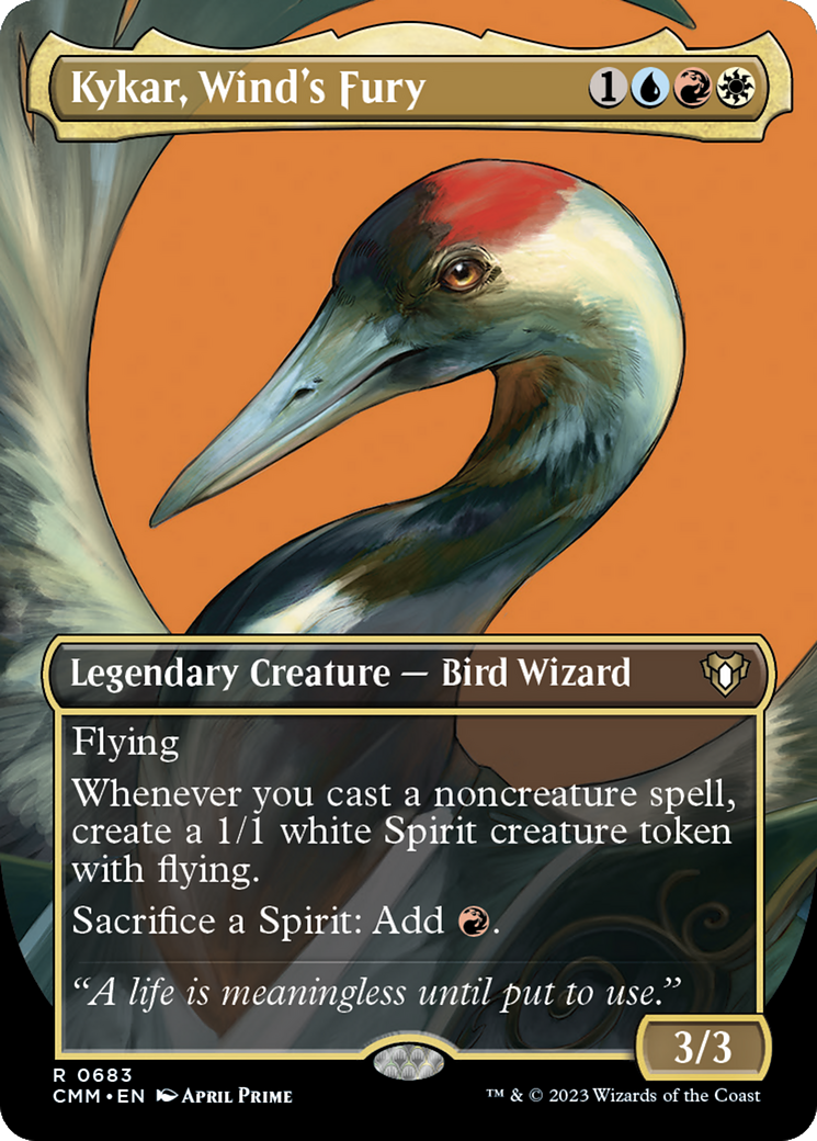 Kykar, Wind's Fury (Borderless) (CMM-683) - Commander Masters (Borderless) Foil
