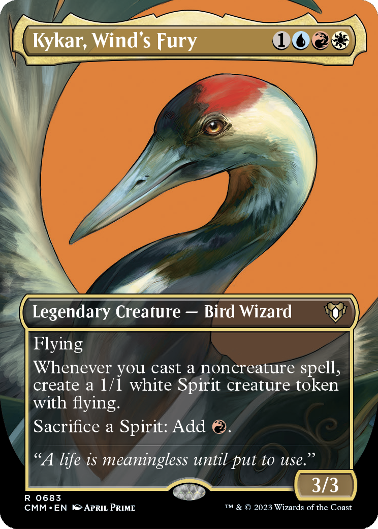 Kykar, Wind's Fury (Borderless) (CMM-683) - Commander Masters (Borderless) Foil