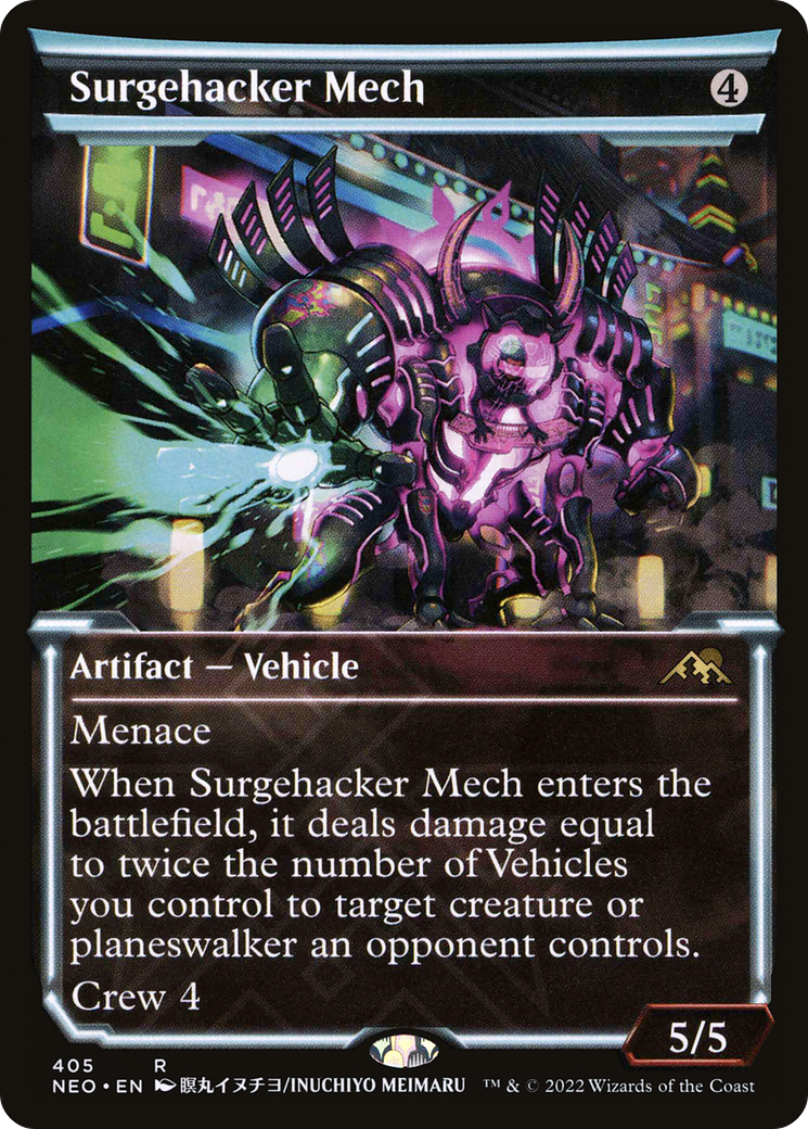 Surgehacker Mech (Showcase) (NEO-405) - Kamigawa: Neon Dynasty: (Showcase) Foil