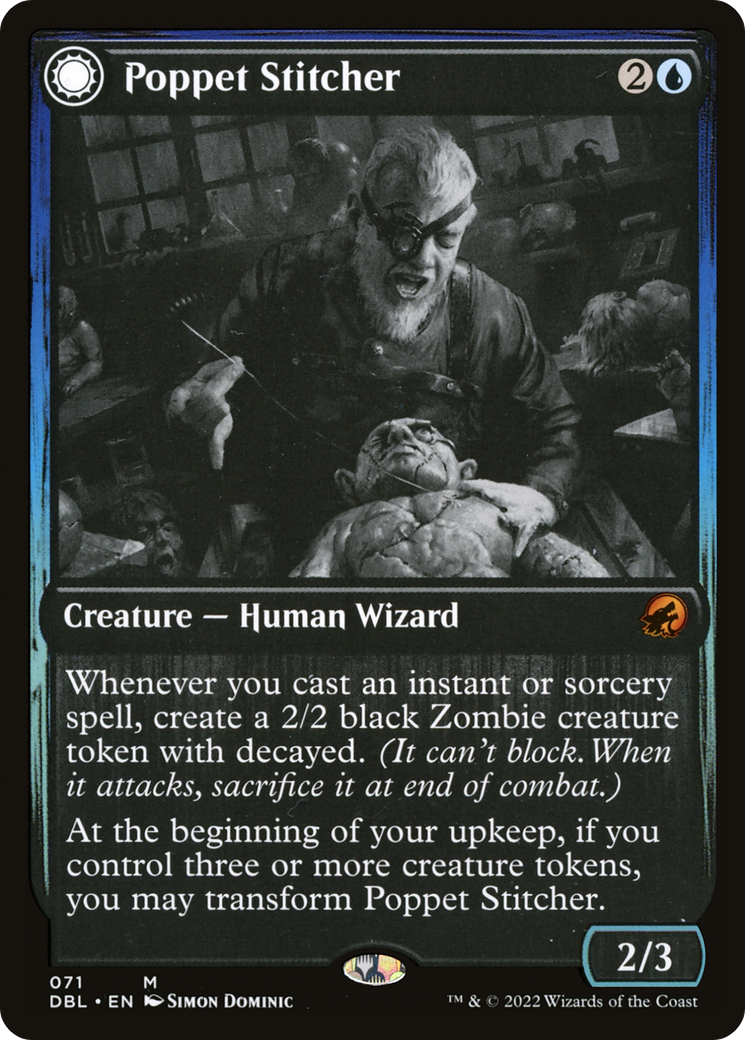 Poppet Stitcher (DBL-071) - Innistrad: Double Feature: (Double Faced Transform)