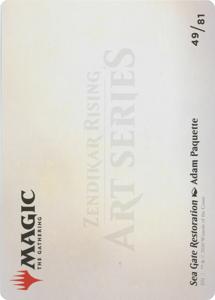Sea Gate Restoration // Sea Gate Restoration (AZNR-049) - Zendikar Rising Art Series (Borderless) Foil