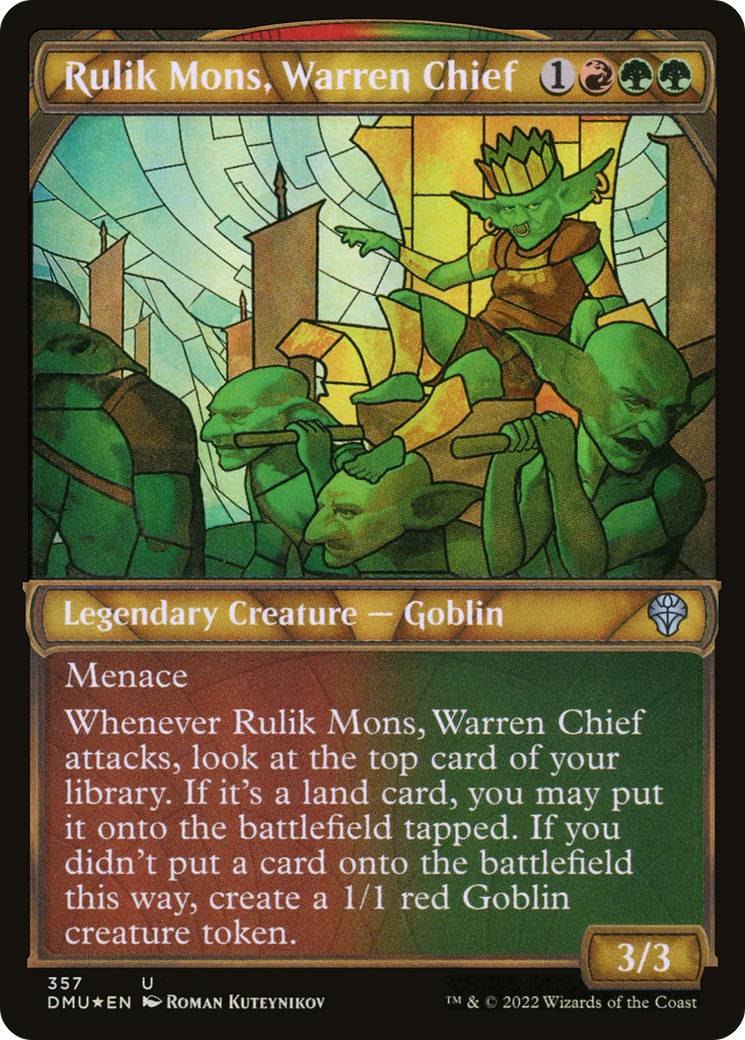 Rulik Mons, Warren Chief (Textured Foil) (DMU-357) - Dominaria United: (Showcase) Foil