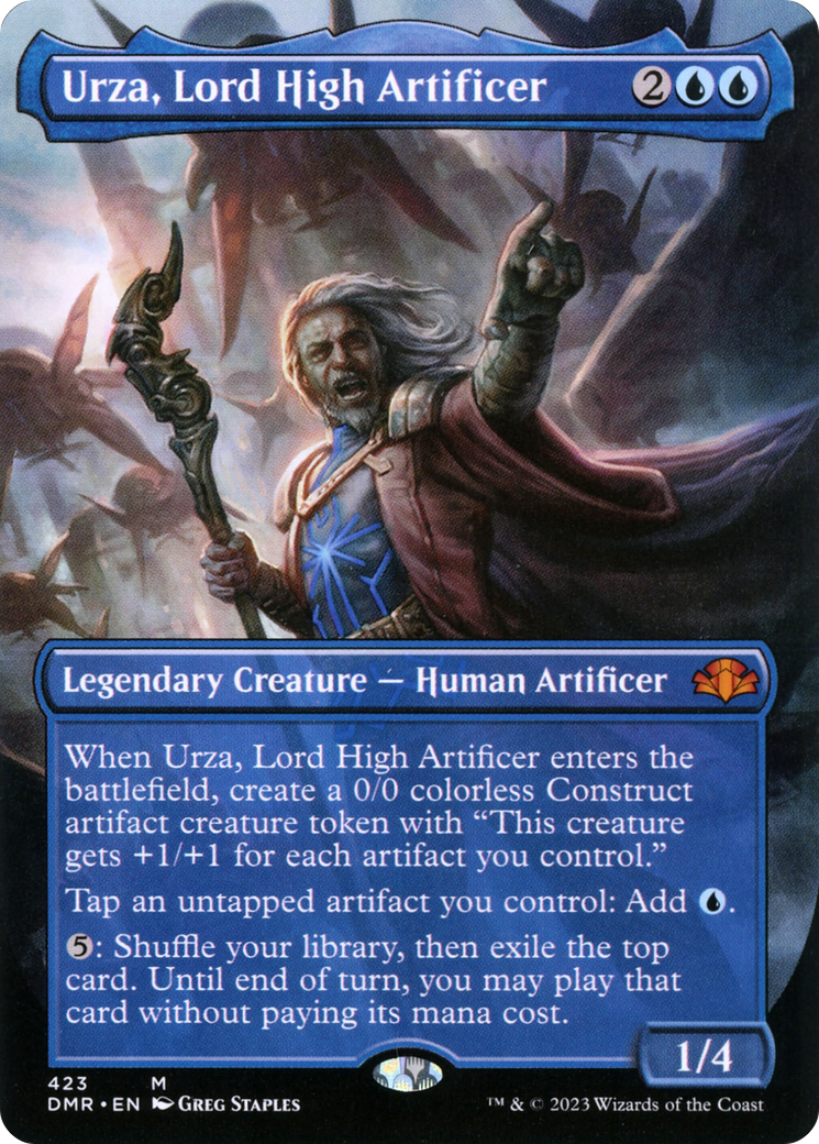 Urza, Lord High Artificer (Borderless) (DMR-423) - Dominaria Remastered (Borderless) Foil