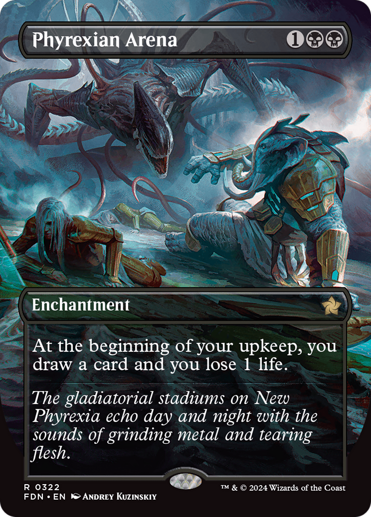 Phyrexian Arena (Borderless) (FDN-322) - Foundations: (enchantment) (Borderless) Foil