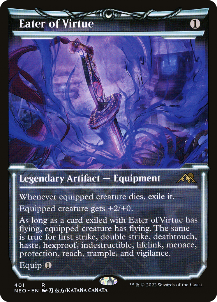 Eater of Virtue (Showcase) (NEO-401) - Kamigawa: Neon Dynasty: (Showcase) Foil