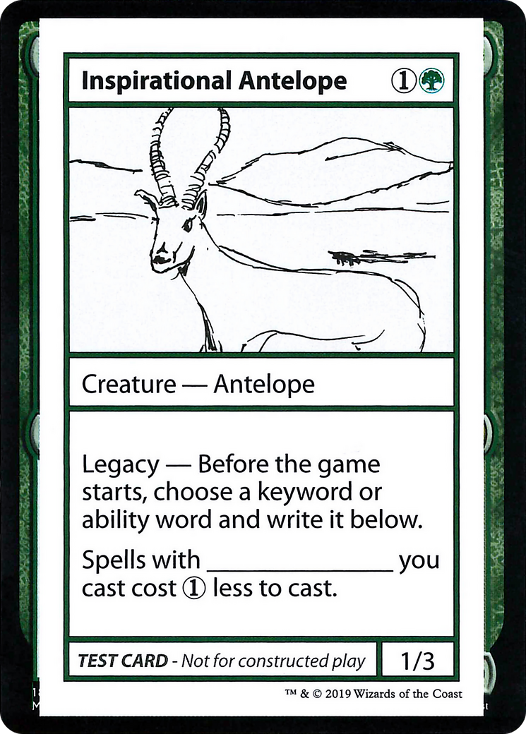 Inspirational Antelope (No PW Symbol) (CMB1-078) - Mystery Booster Playtest Cards 2021