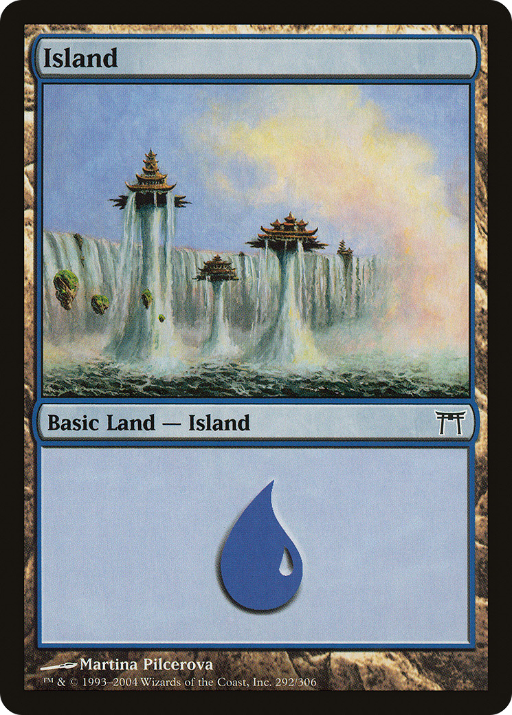 Island (292) (CHK-292) - Champions of Kamigawa Foil