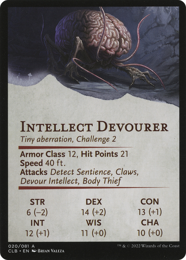 Intellect Devourer // Intellect Devourer (ACLB-020) - Battle for Baldur's Gate Art Series (Borderless)