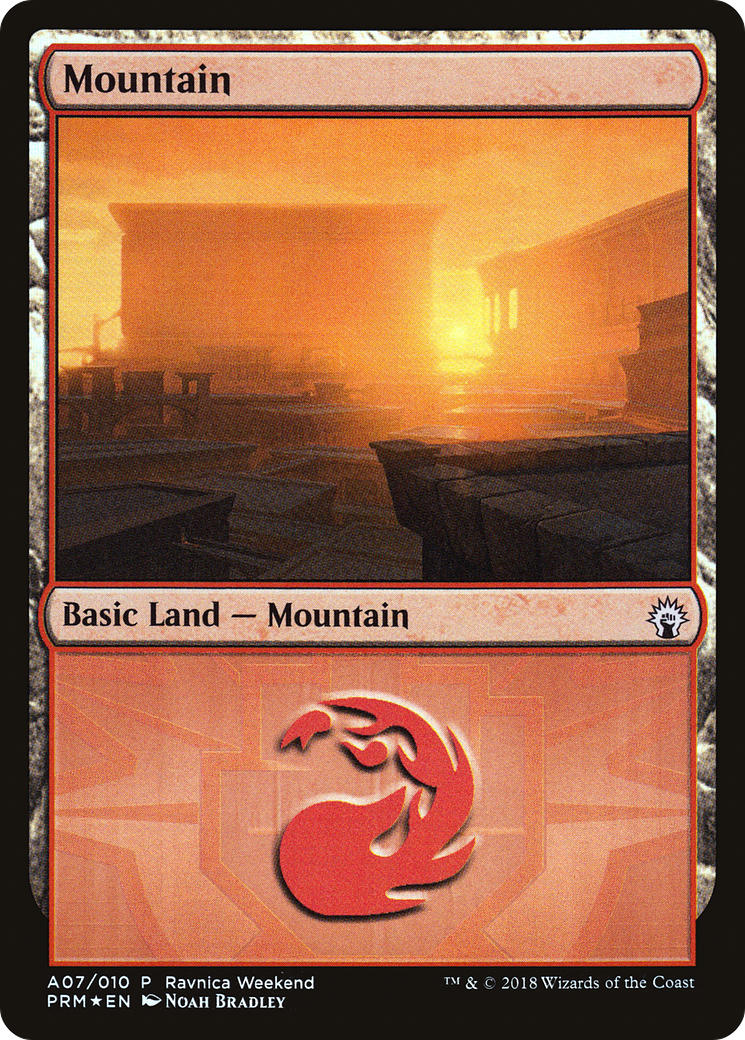 Mountain - Boros (A07) (LARP-007) - GRN Ravnica Weekend Foil