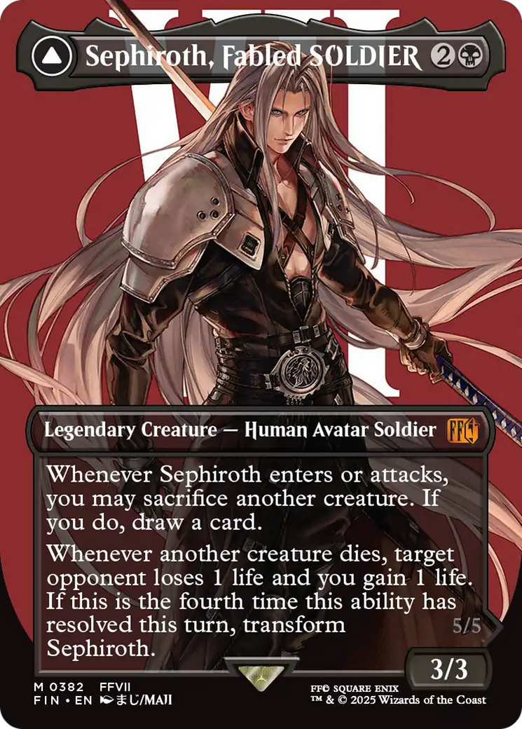 Sephiroth, Fabled SOLDIER (0382) (Borderless) (FIN-382) - FINAL FANTASY (Borderless)