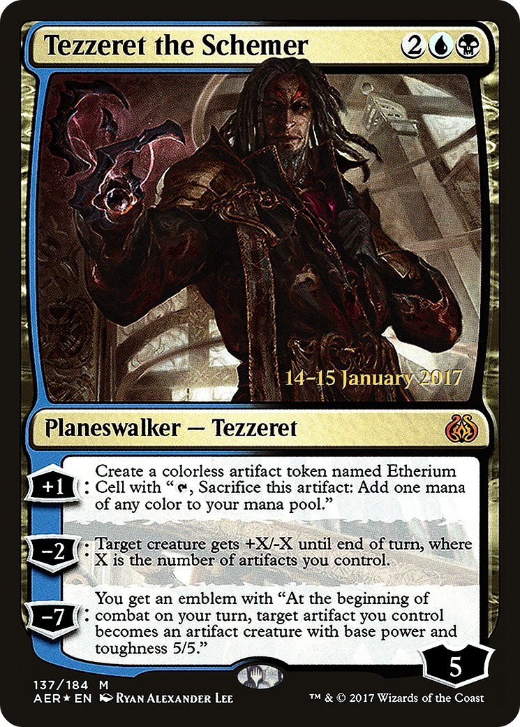 Tezzeret the Schemer (PRE-137) - Aether Revolt Promos Foil