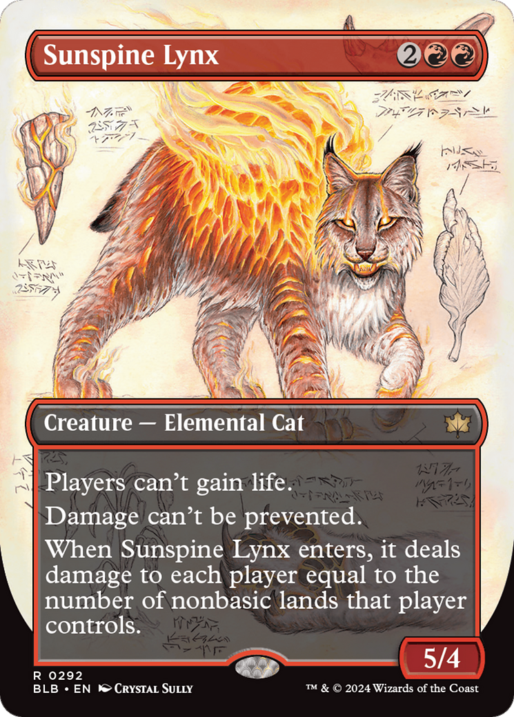 Sunspine Lynx (Borderless) (BLB-292) - Bloomburrow: (Showcase) (Borderless) Foil