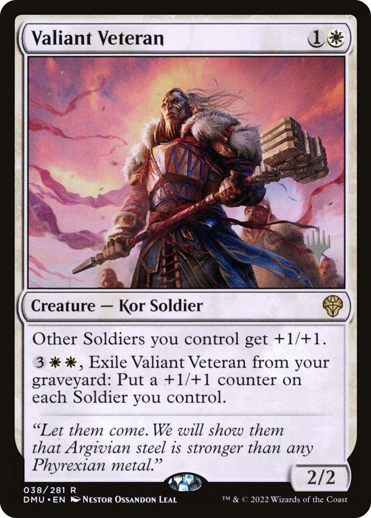 Valiant Veteran (PPDMU-038) - Dominaria United Promos Foil
