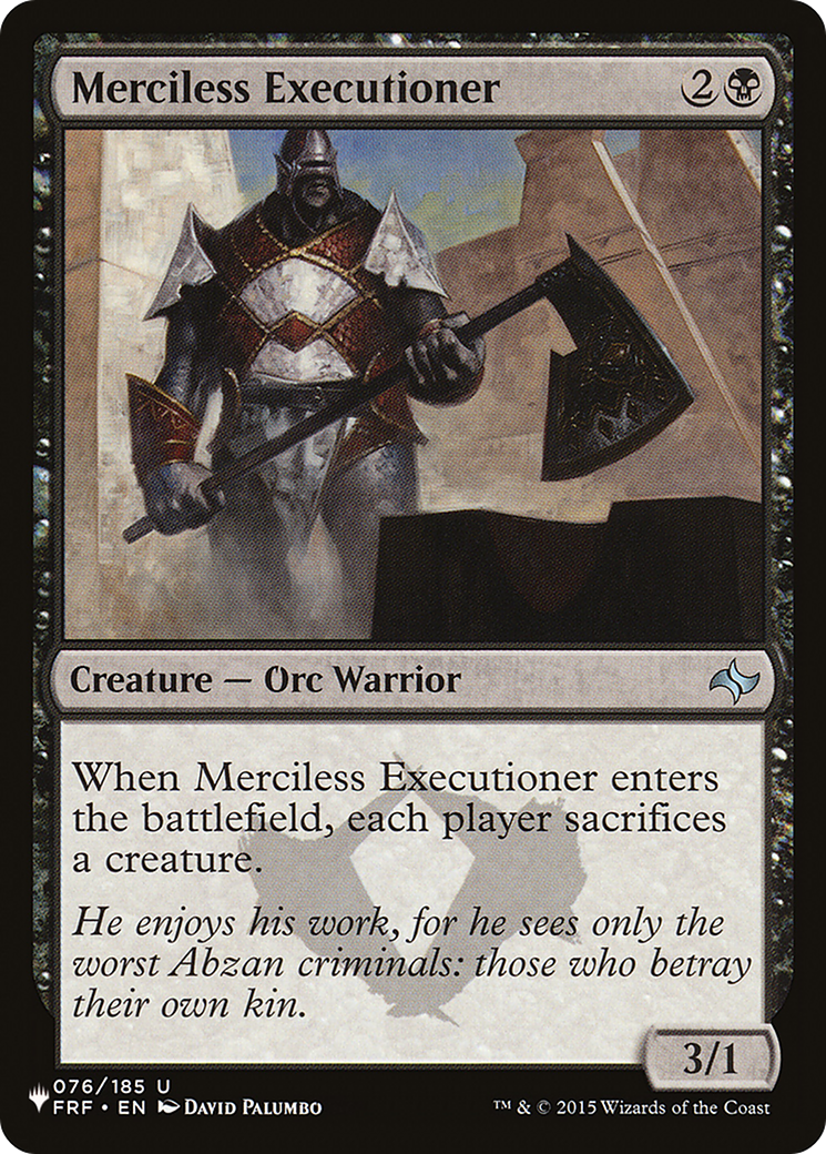 Merciless Executioner (LIST-076/185) - The List