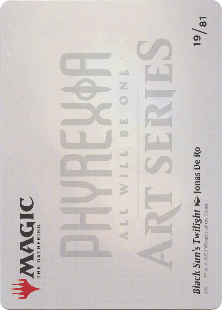 Black Sun's Twilight // Black Sun's Twilight (AONE-019) - Phyrexia: All Will Be One Art Series (Borderless) Foil