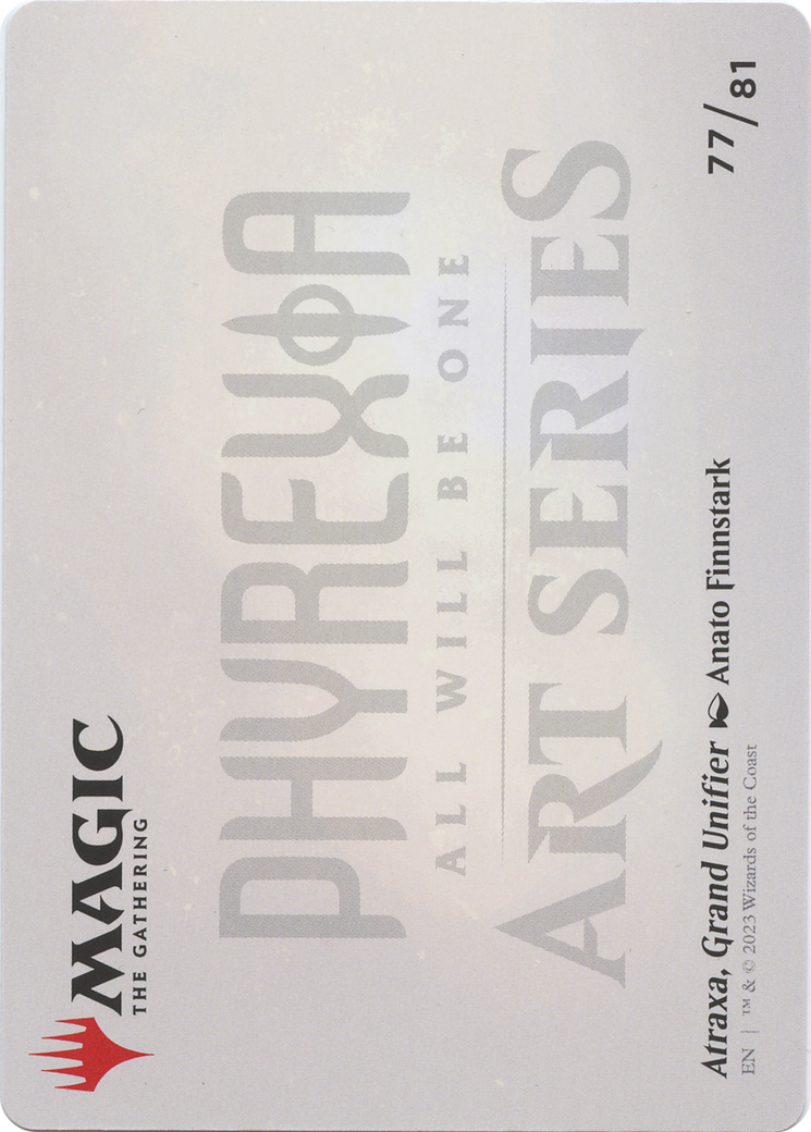 Atraxa, Grand Unifier // Atraxa, Grand Unifier (AONE-077) - Phyrexia: All Will Be One Art Series (Borderless) Foil