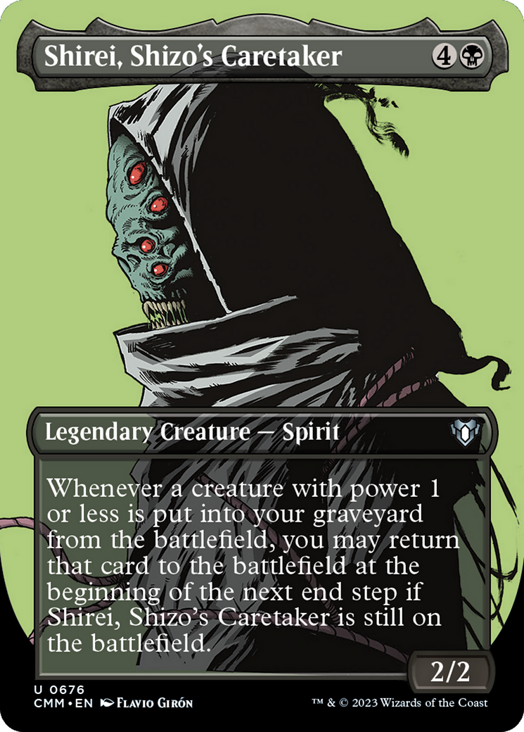 Shirei, Shizo's Caretaker (Borderless) (CMM-676) - Commander Masters (Borderless) Foil