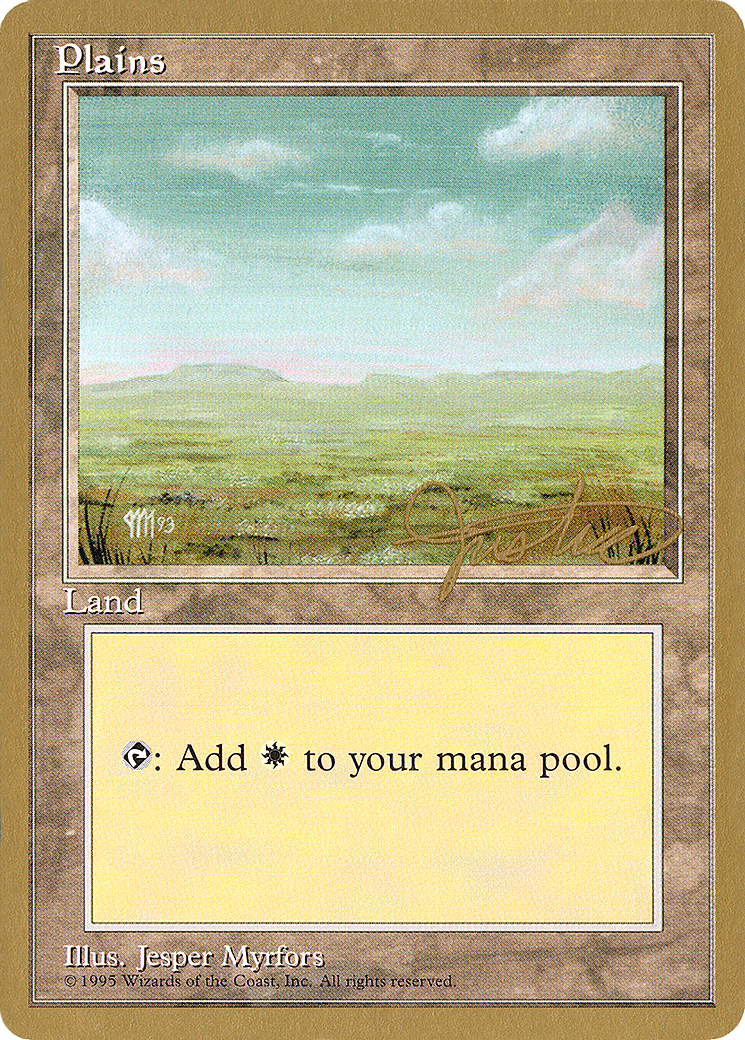 Plains (A) - 1996 Mark Justice (4ED) (WCD-) - Pro Tour Collector Set