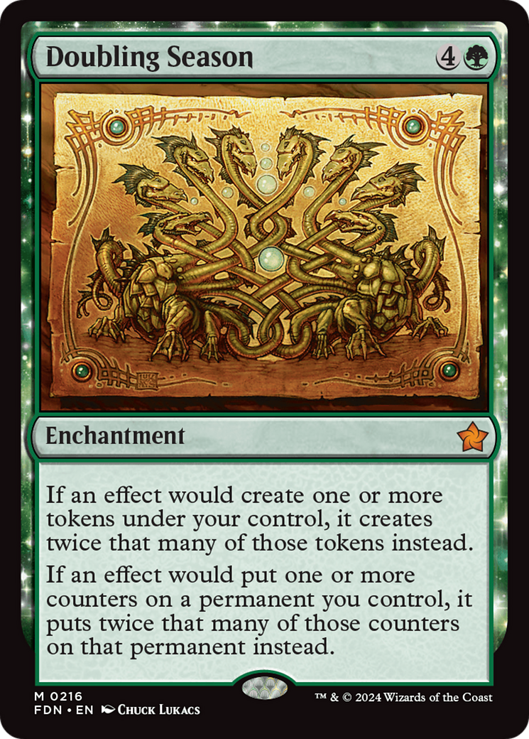 Doubling Season (FDN-216) - Foundations: (enchantment) Foil
