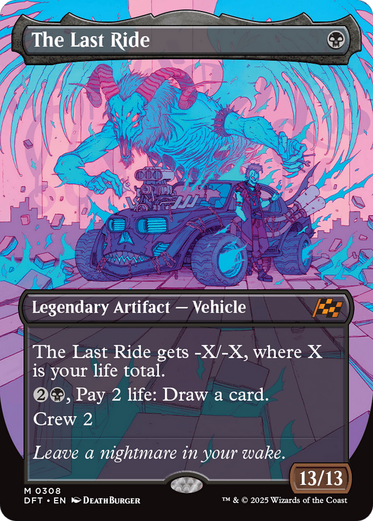 The Last Ride (Borderless) (DFT-308) - Aetherdrift (Borderless) Foil