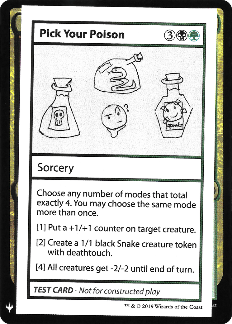 Pick Your Poison (CMB1-) - Mystery Booster Playtest Cards 2019