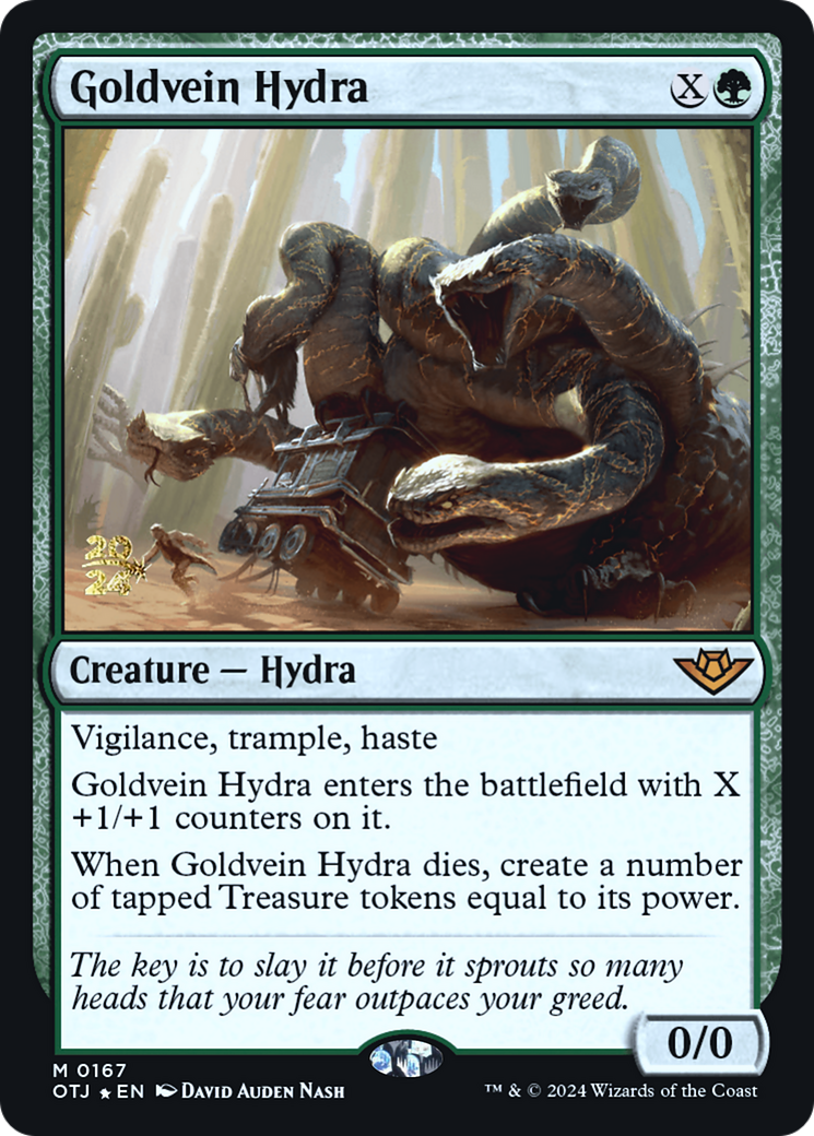 Goldvein Hydra (PRE-167) - Outlaws of Thunder Junction Promos Foil