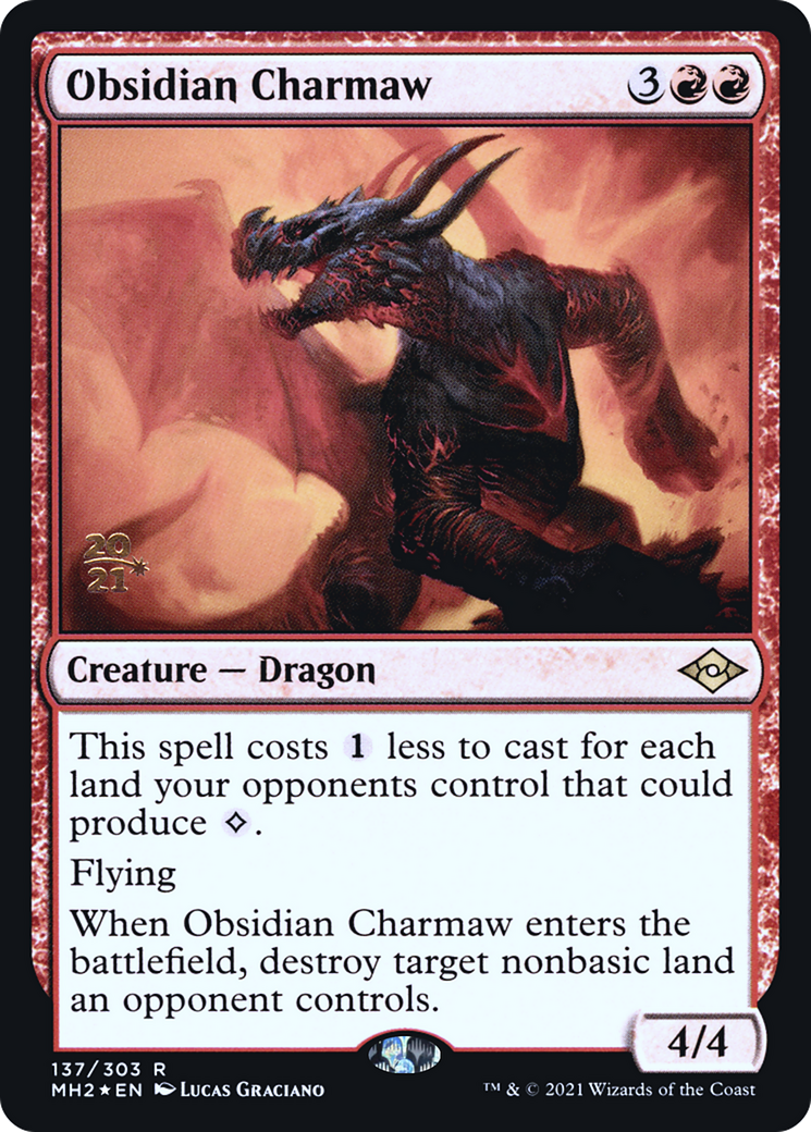 Obsidian Charmaw (PRE-137) - Modern Horizons 2 Promos Foil