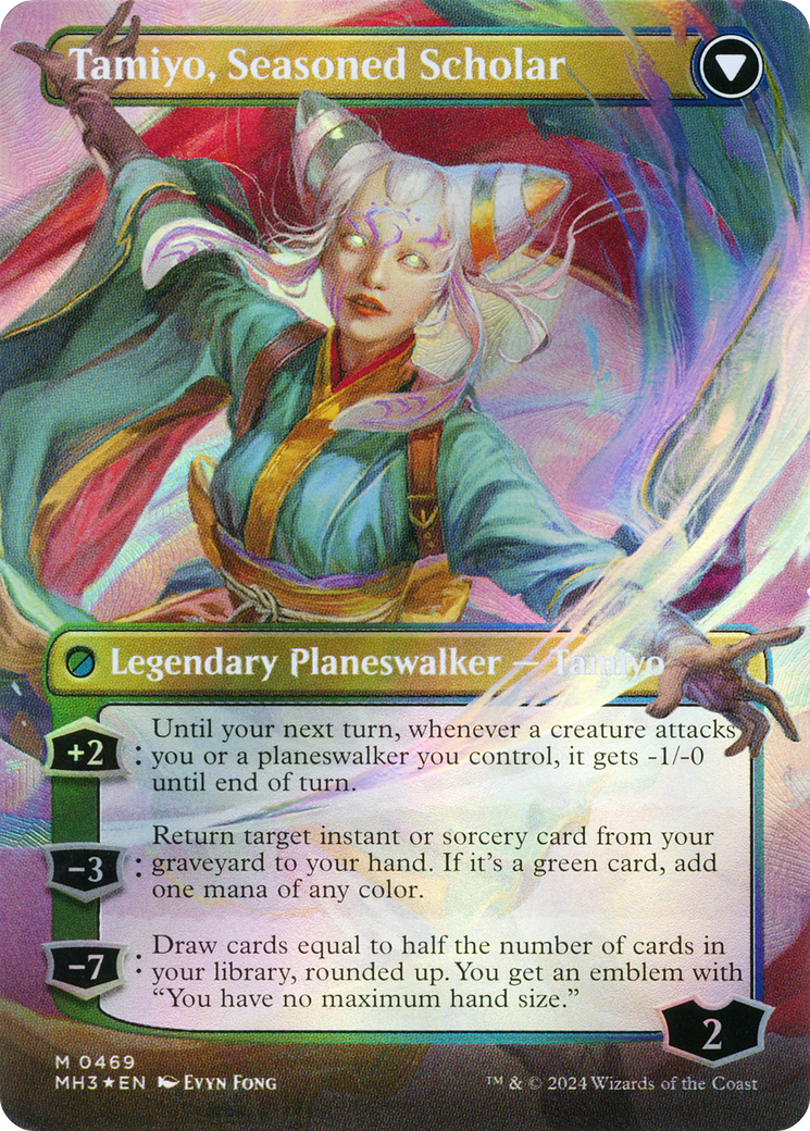 Tamiyo, Inquisitive Student (Borderless) (Textured Foil) (MH3-469) - Modern Horizons 3 (Borderless) Foil