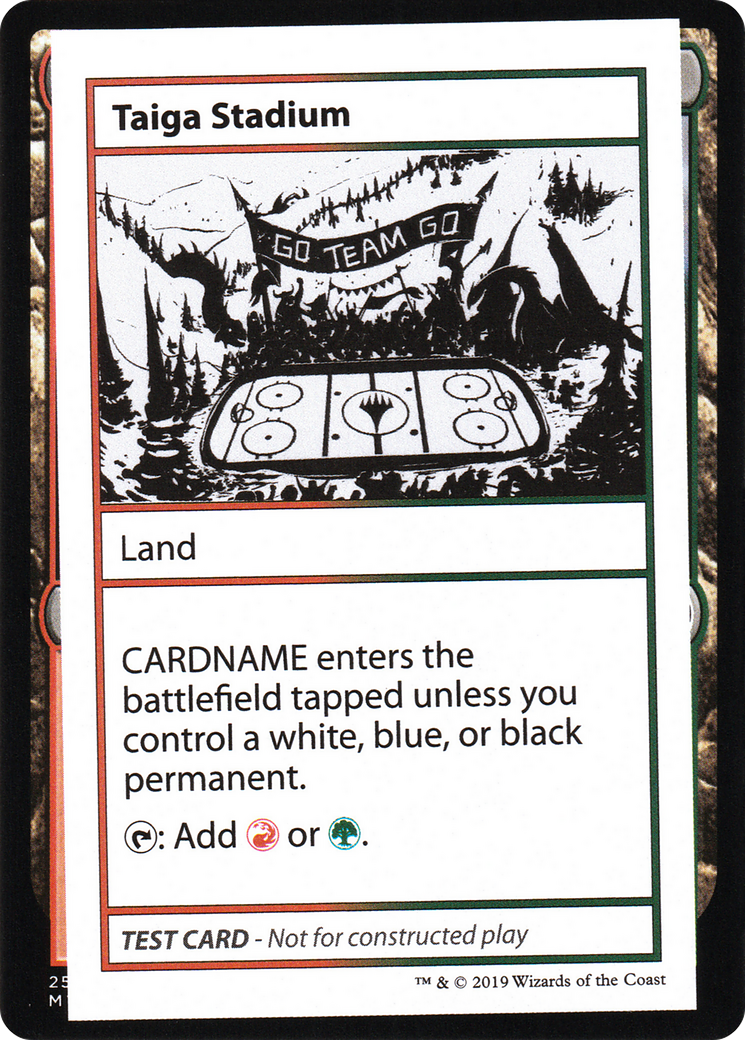 Taiga Stadium (No PW Symbol) (CMB1-120) - Mystery Booster Playtest Cards 2021