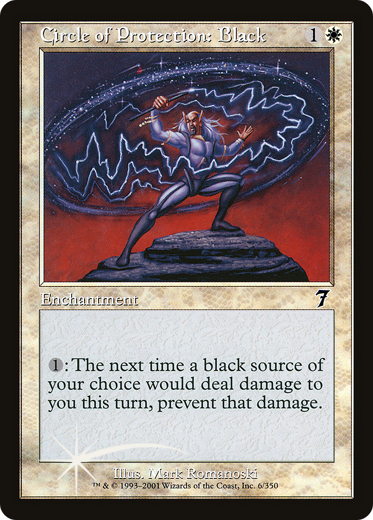 Circle of Protection: Black (7ED-006) - 7th Edition Foil