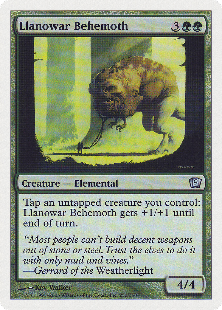 Llanowar Behemoth (9ED-252) - 9th Edition Foil