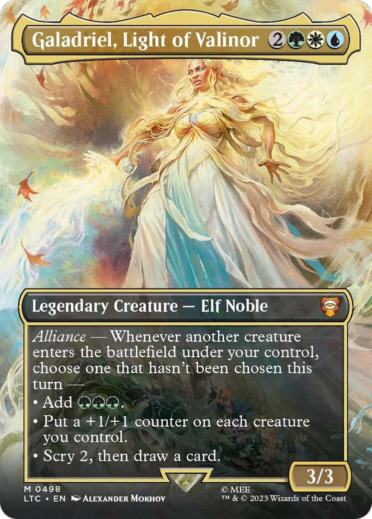 Galadriel, Light of Valinor (Borderless) (LTC-498) - Tales of Middle-earth Commander (Borderless)