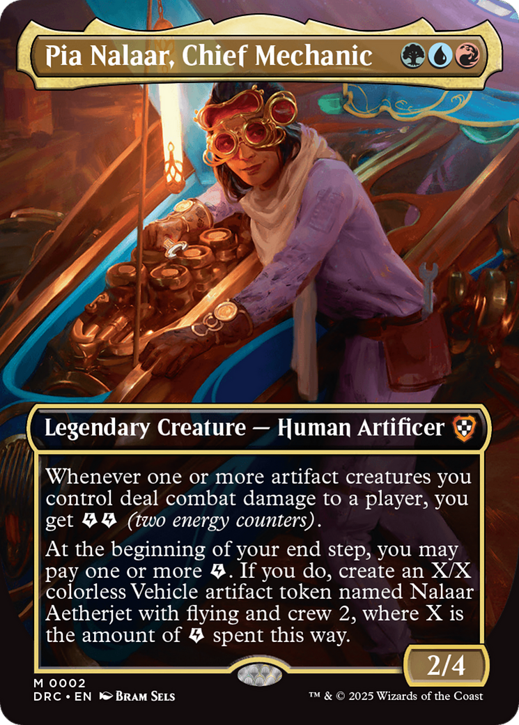 Pia Nalaar, Chief Mechanic (Borderless) (DRC-002) - Commander: Aetherdrift (Borderless) Foil